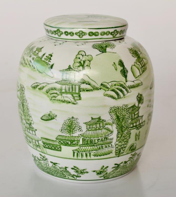 Medium Lime Green Ginger Jar Chinese